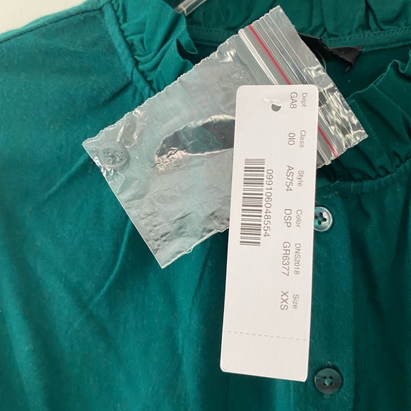 NWT! Jcrew Ruffleneck button-up top - Picture 4 of 9